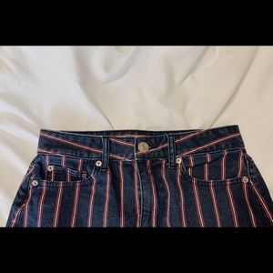 american eagle striped skirt size s